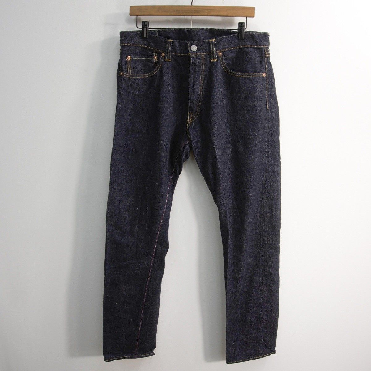 美品/濃紺】 桃太郎ジーンズ【0106SPZ 出陣ナローテーパード ジッパー
