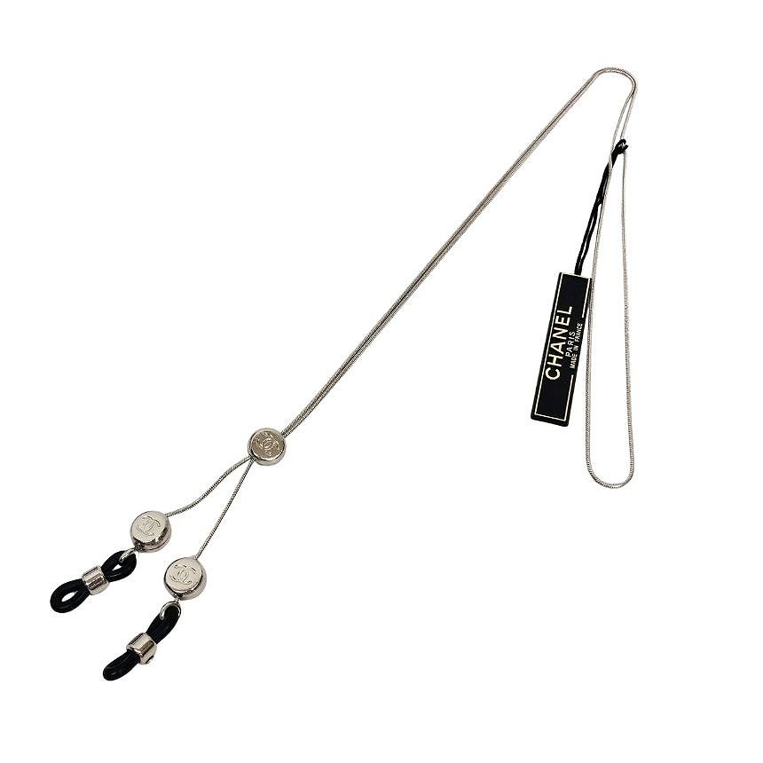 CHANEL シャネル グラスコード グラスチェーン ストラップ A23173 シルバー 新古品 美品 CHANEL アクセサリー aq13445