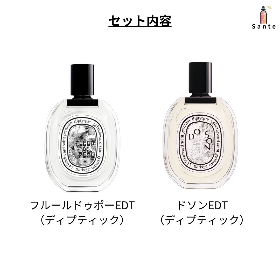 ミニ 香水DIPTYQUEセット(フルールドゥポーEDT＋ドソンEDT