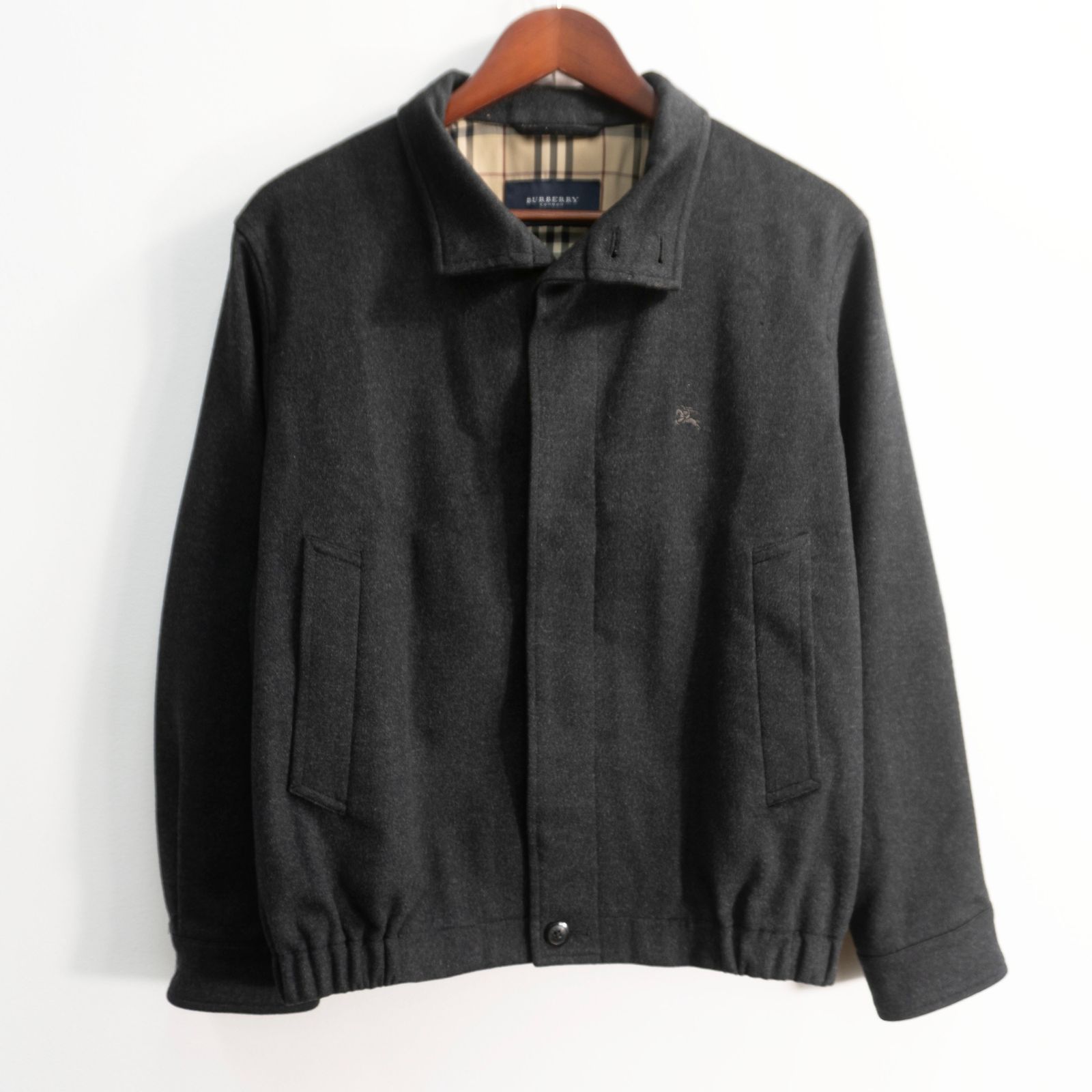 美品】 BURBERRY LONDON 【ウール カシミヤ スイングトップ ジャケット