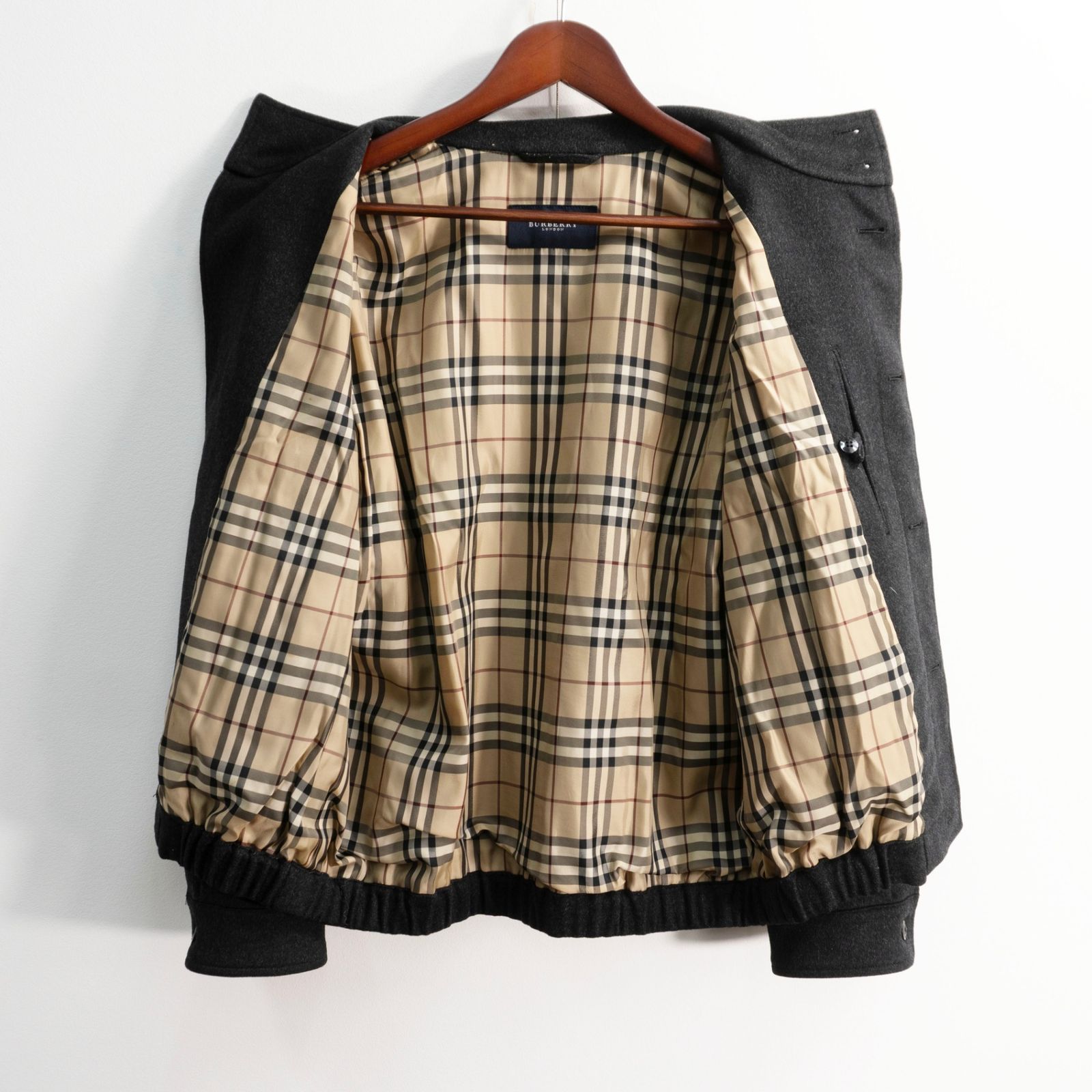 美品】 BURBERRY LONDON 【ウール カシミヤ スイングトップ ジャケット