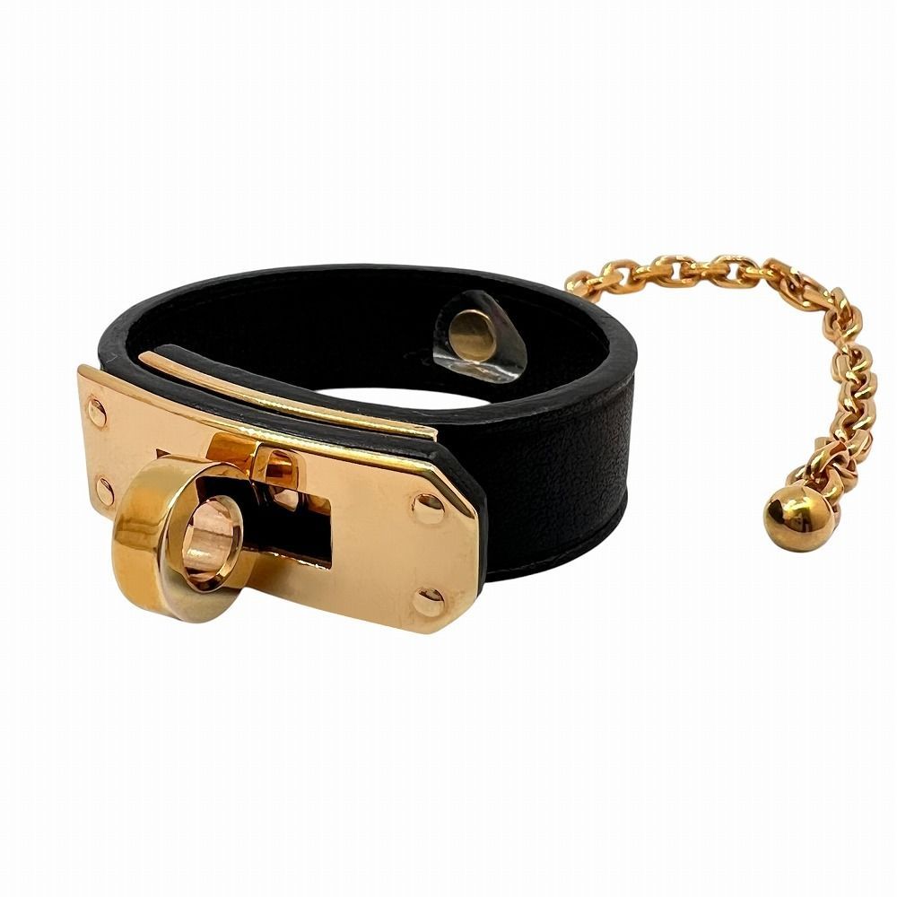 HERMES エルメス ケリー グローブホルダー ブラック 手袋ホルダー ピンクゴールド金具 バッグチャーム 小物 アクセサリー 黒 レディース 【ブランドギャラリー東心斎橋店】 40,300円