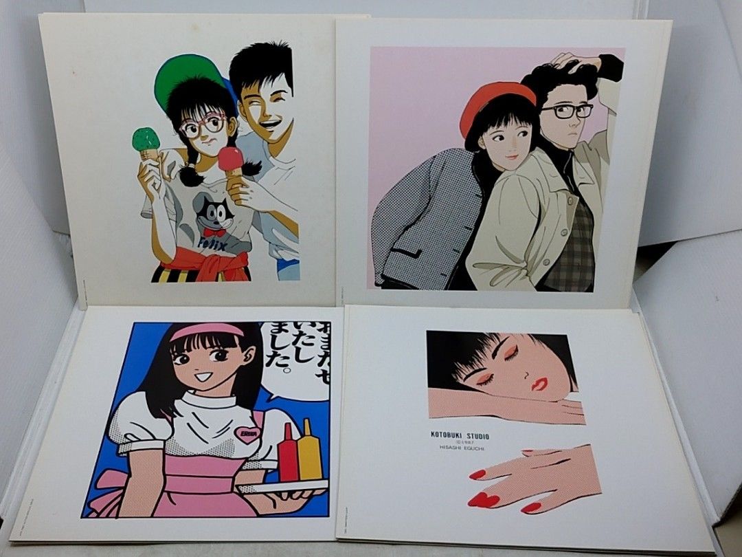 江口寿史 LPサイズイラスト 21枚 拡材品 双葉社 カラー複製原画