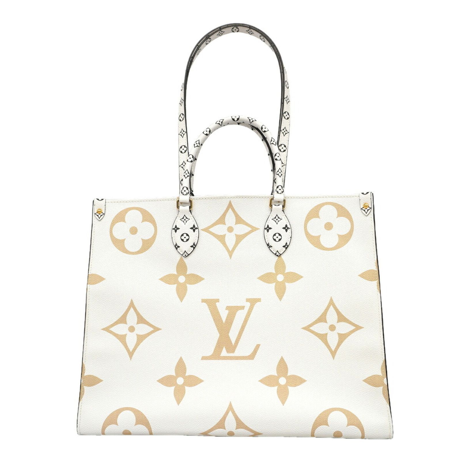 ルイ・ヴィトン(Louis Vuitton) ルイ・ヴィトン トートバッグ モノグラム・ジャイアント オンザゴーGM M44571 カーキ ホワイト 2wayバッグレディース