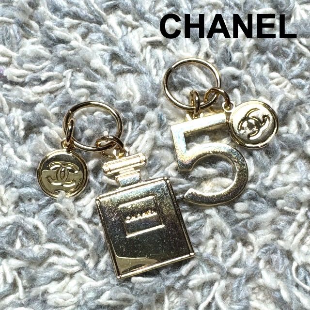 CHANEL シャネル No.5 香水ボトル CCロゴ キーホルダー 2点セット