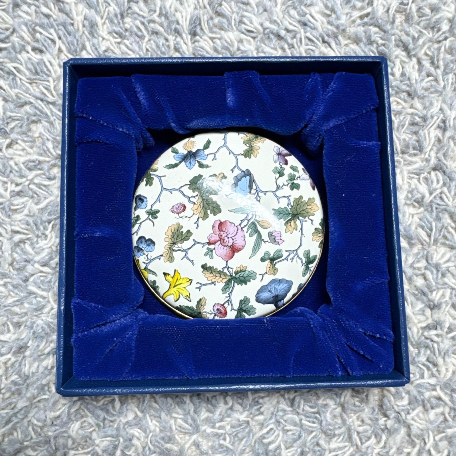 Halcyon Days ハルシオンデイズ コンパクトミラー ボタニカル花柄 英国