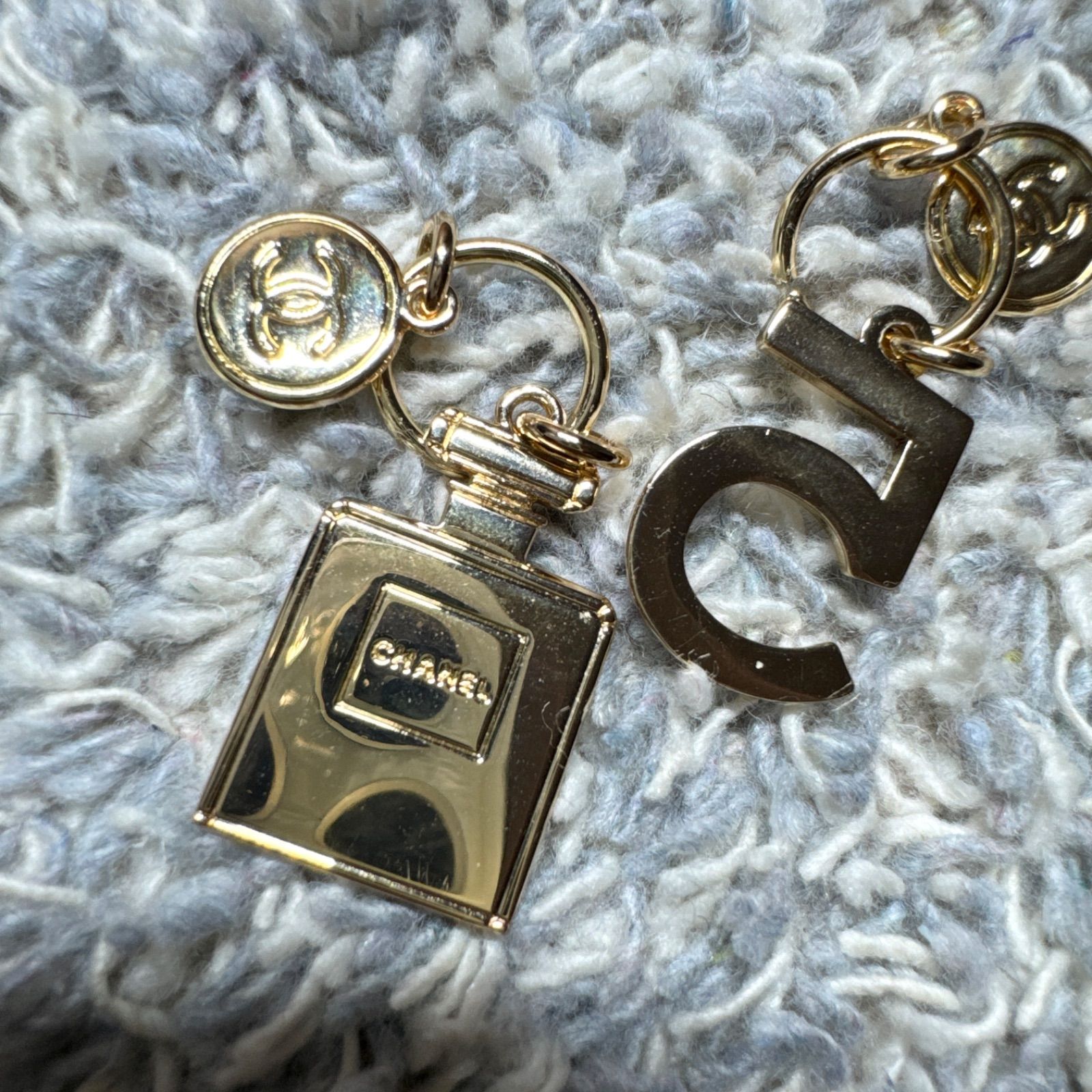 CHANEL シャネル No.5 香水ボトル CCロゴ キーホルダー 2点セット