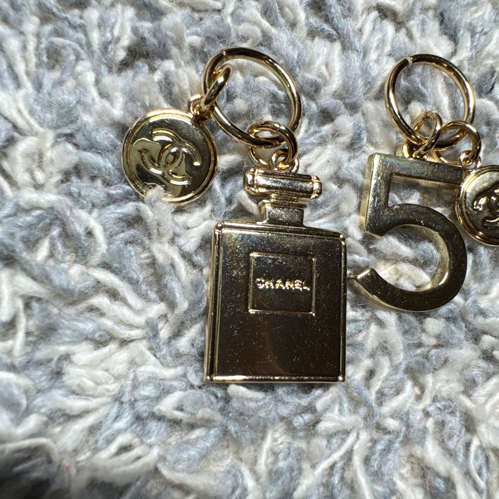 CHANEL シャネル No.5 香水ボトル CCロゴ キーホルダー 2点セット