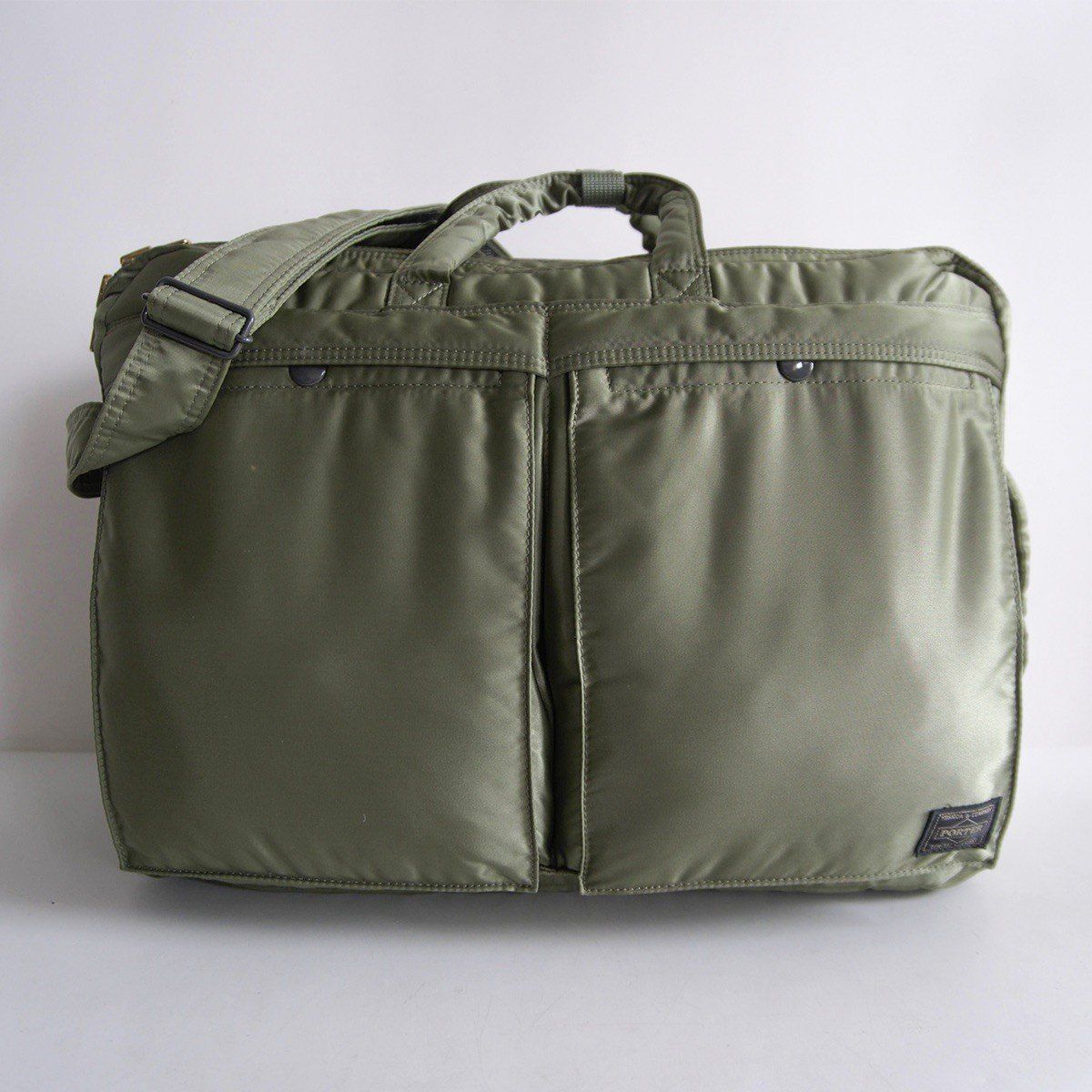 美品】PORTER 【タンカー 2室 3WAY ブリーフケース】ポーター セージ