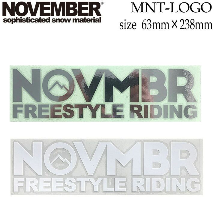 NOVEMBER スノーボード ステッカー [25][26] MNT LOGO 63mm×238mm