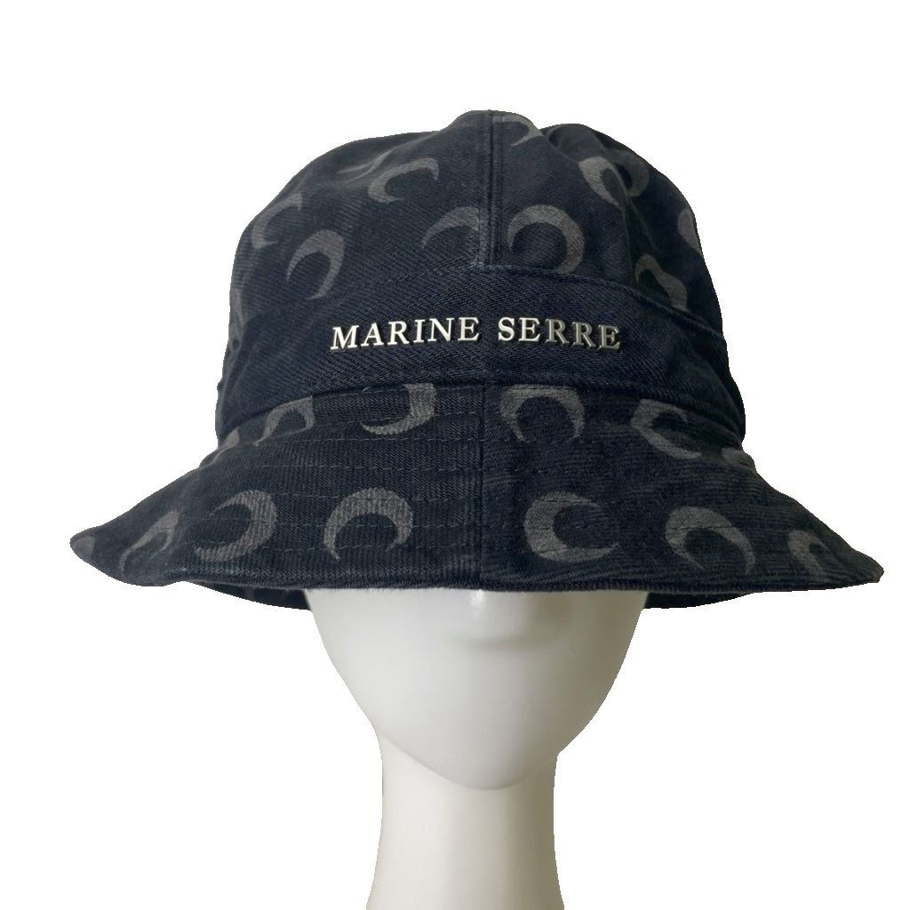 マリーン セル MARINE SERRE デニム バケットハット ムーン柄 帽子 S/M
