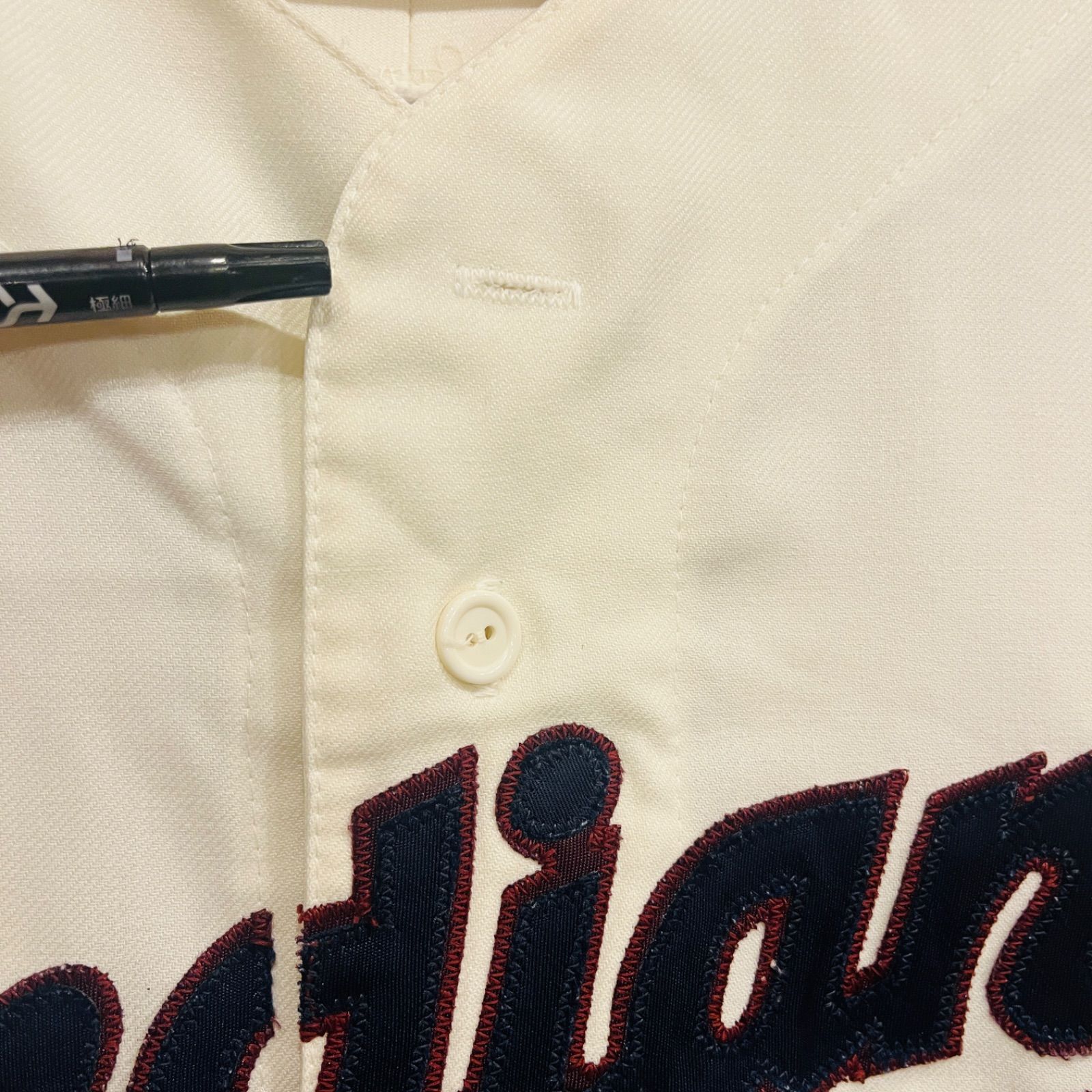 90s USA製 Majestic MLB クリーブランド インディアンス ベースボール