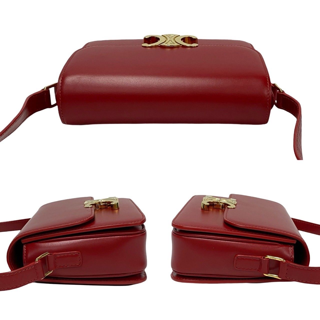 ほぼ未使用 希少品 袋付き CELINE セリーヌ トリオンフ ロゴ 金具
