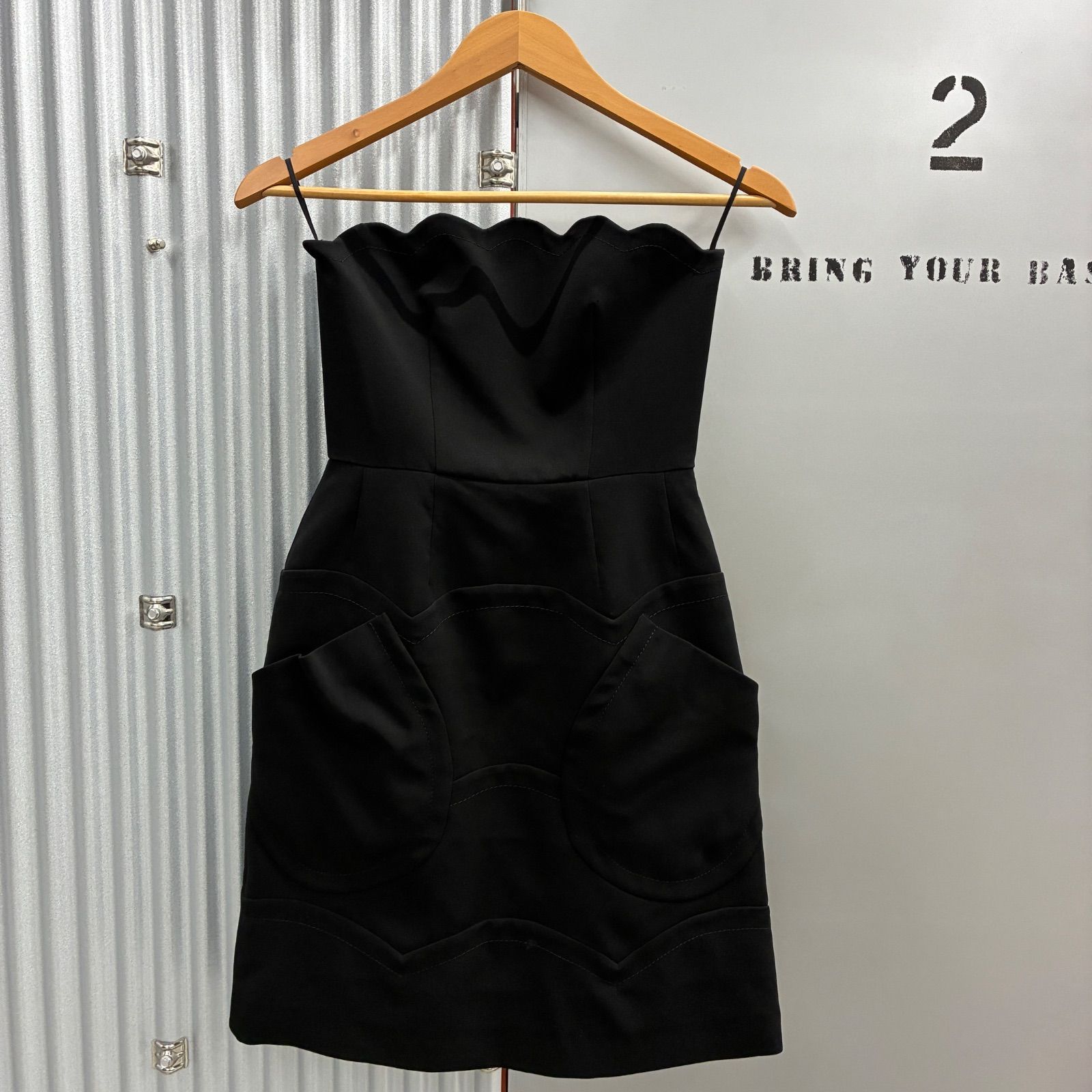 miu miu スカラップ ベアミニワンピース ミニドレス