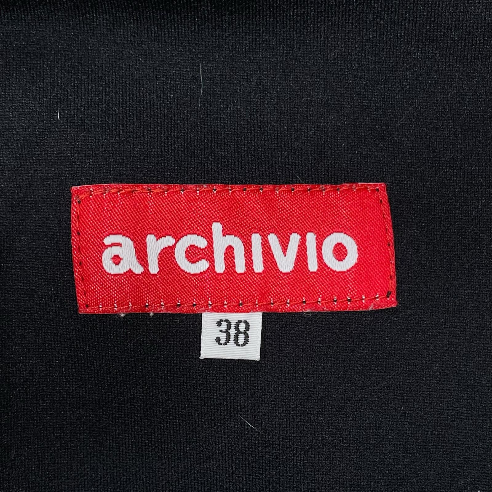 中古 レディース アルチビオ archivio パンツ 38(M) 紺 ネイビー ロゴ