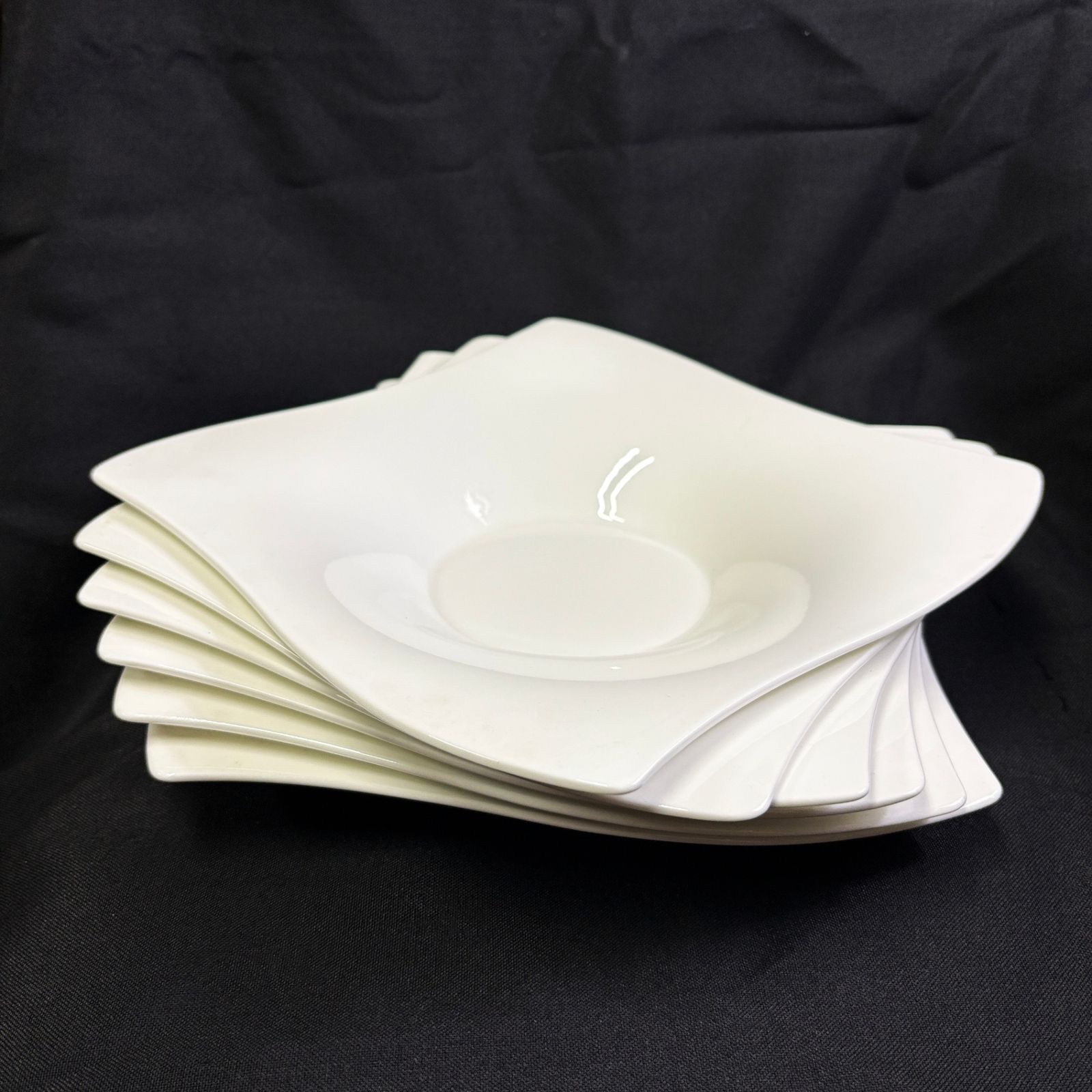 ● 未使用 Villeroy&Boch ウェーブ プレート6枚セット ビレロイ＆ボッホ パスタプレート 皿
