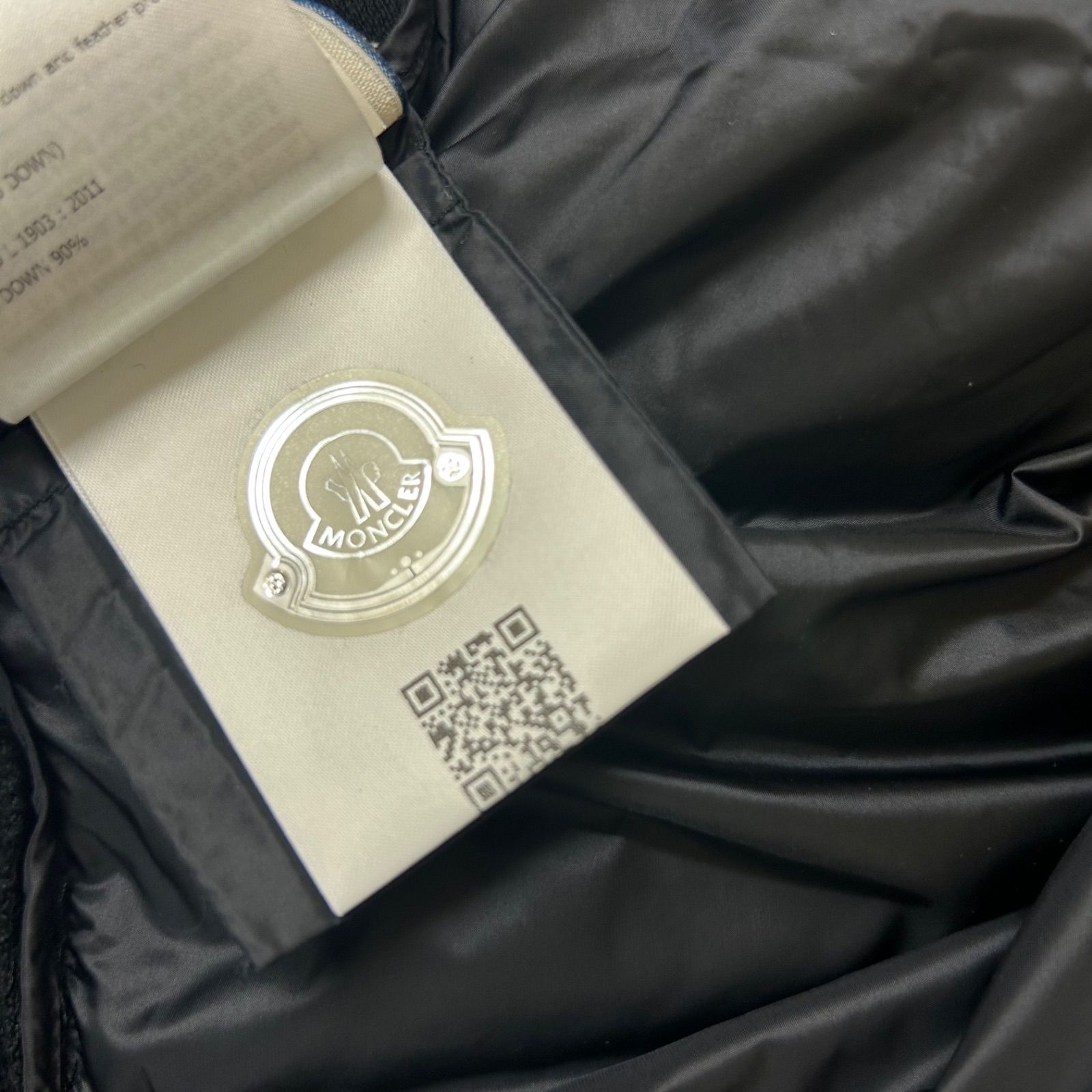 MONCLER モンクレールダウンニット切り替えコートカーディガン黒S