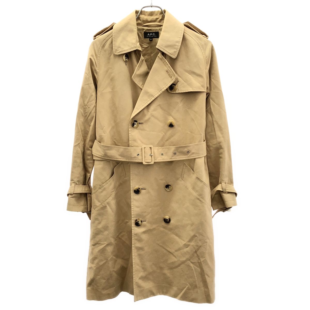 A.P.C. アーペーセー　オイルコーティングトレンチコート　初期 A.P.C アーペーセー トレンチコート ベージュ M - メルカリ