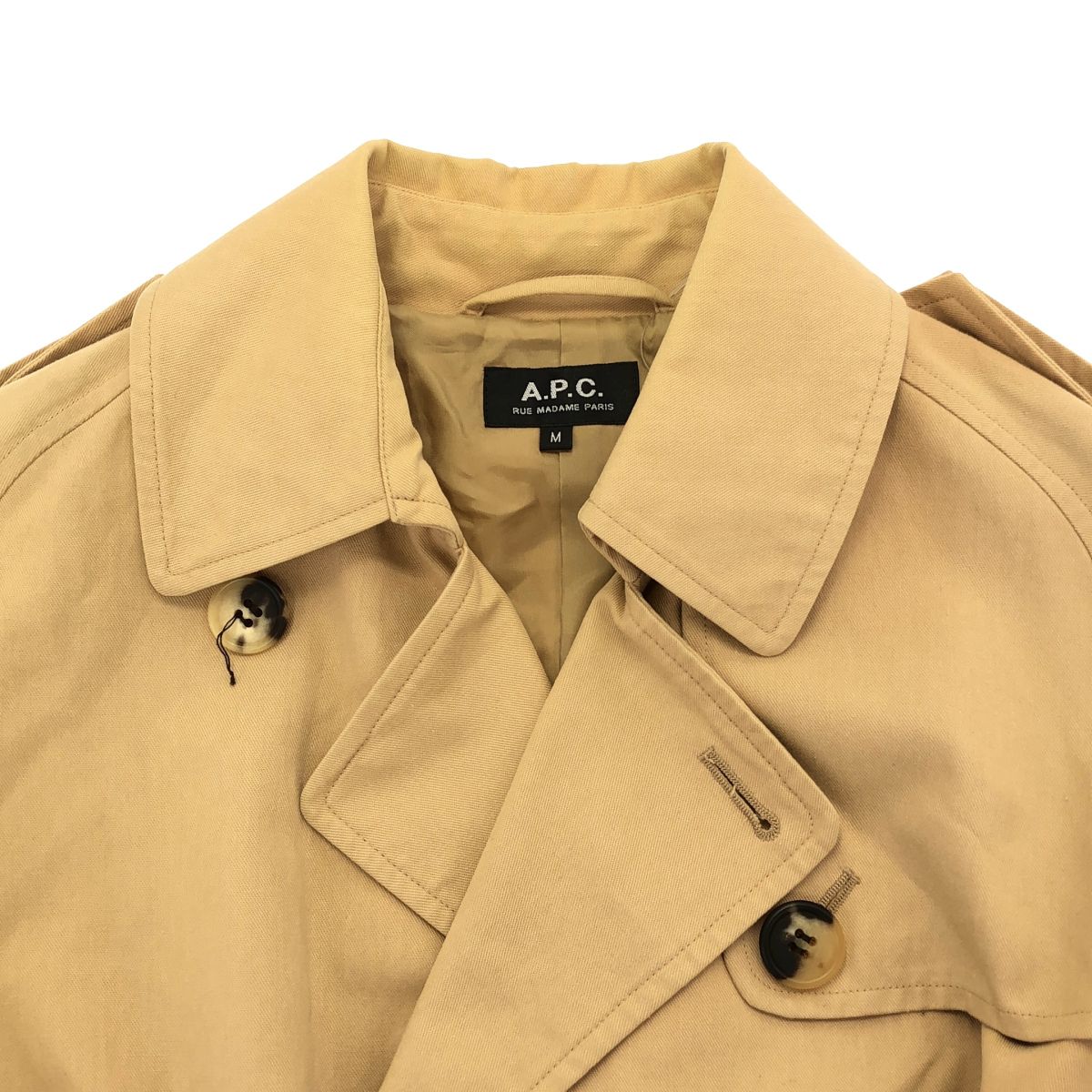A.P.C アーペーセー トレンチコート ベージュ M - メルカリ