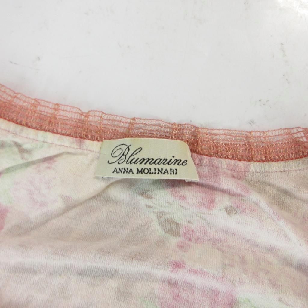 ブルマリン Blumarine カーディガン 花柄 レース ストレッチ ピンク 38