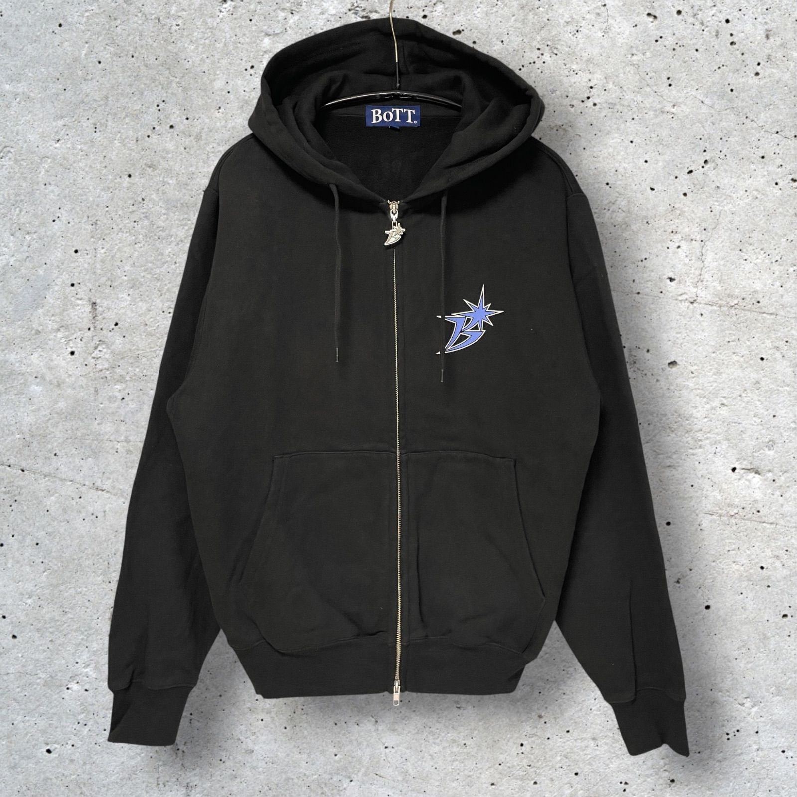 定価：24200円 BoTT B Logo Zip Hoodie 261BoTT58 BLACK ロゴ ジップ
