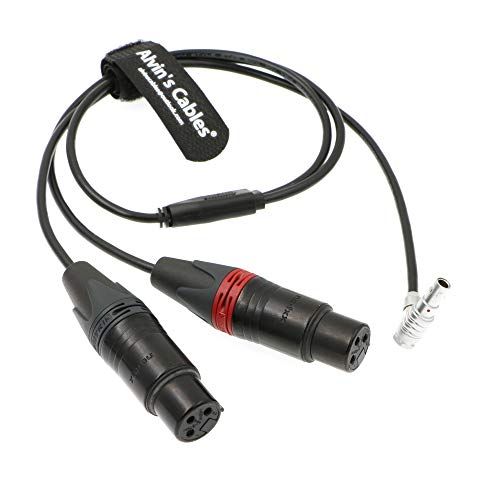 Alvin's Cables デュアルXLR 3ピン（メス）to 5ピン（オス）オーディオケーブル ARRI ALEXA Mini対応 L型5ピン、70cm送料無料 379ffbe6