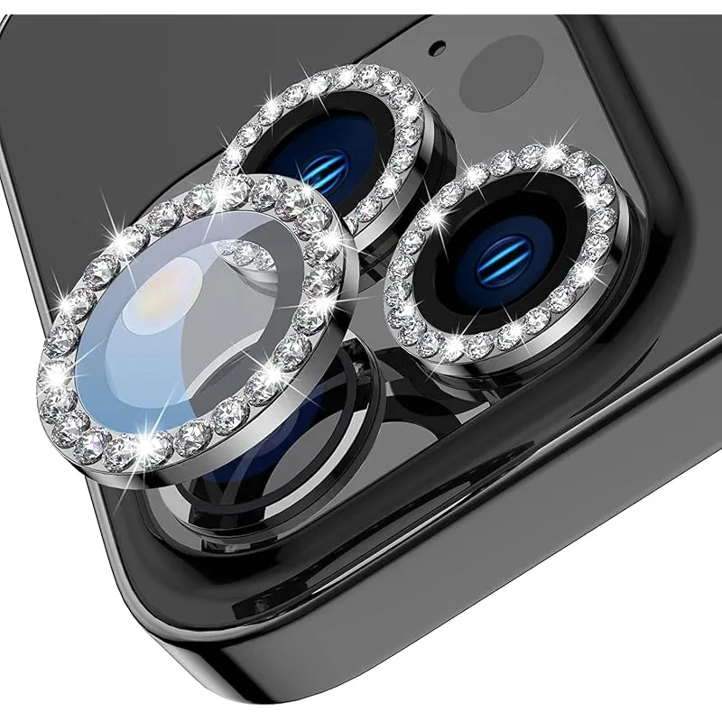 【新品】 【6枚セット】ILYAML for iPhone16 pro カメラフィルム iPhone16 pro max 用カメラフィルム iPhone16 カメラフィルム iPhone16 plus用レンズ保護カバー 薄型 強化ガラス 耐衝撃 独立型 黒縁取 - 2