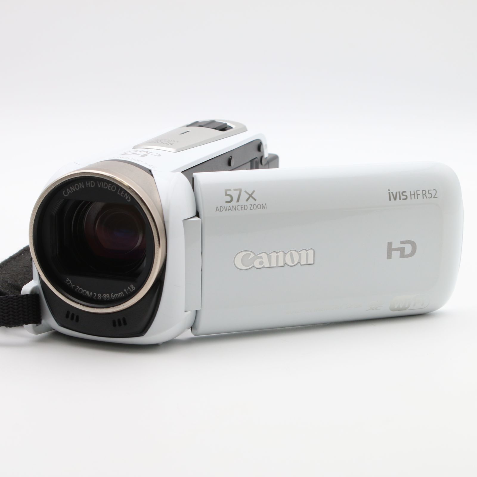 美品】 Canon iVIS HF R52 ホワイト 光学32倍ズーム デジタルビデオ
