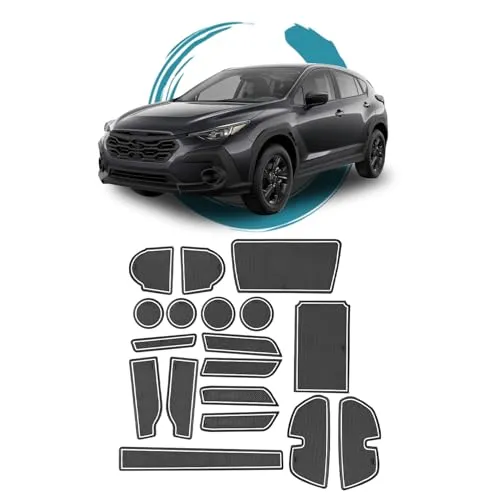 K◆ruiya 2023 新型 スバル クロストレック GU系 専用 ラバーマット ドアポケット マット インテリアラバーマット 滑り止めシート アクセサリー ポケットマット 引っ掻きキズ防止 ノイズ軽減 18枚 カスタムパーツ (白) 51420127 - 2