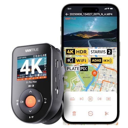 VANTRUE S1 Pro Max 4K ドライブレコーダー 24時間駐車監視 ADAS WiFi GPSma 5c594030