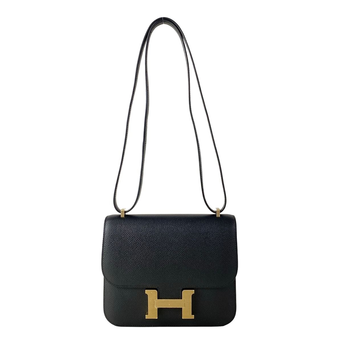 HERMES(エルメス) ショルダーバッグ美品 コンスタンス 3 ミニ ミロワール/コンスタンス18 黒 マットゴールド金具