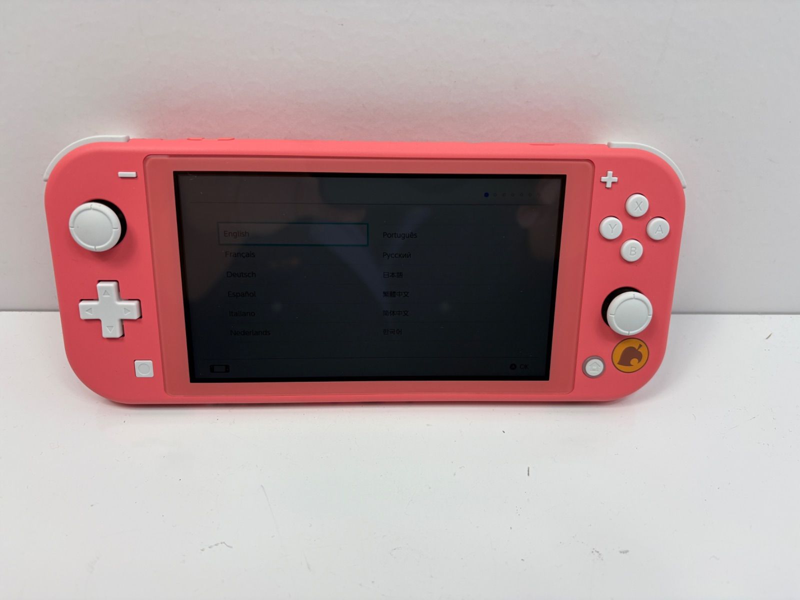 Switch Lite あつまれどうぶつの森 しずえアロハ柄 コーラル 本体 M-83