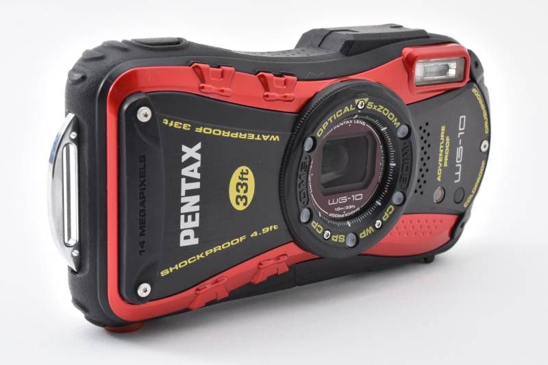 実用光学美品 箱あり Pentax ペンタックス WG-10 赤 レッド 防水