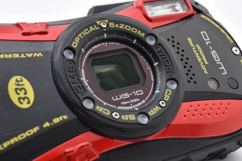 実用光学美品 箱あり Pentax ペンタックス WG-10 赤 レッド 防水
