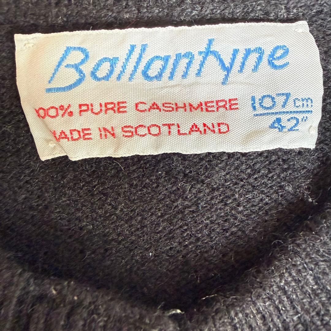 Ballantyne バランタインカシミヤ カシミヤ100% 金ボタン カーディガン