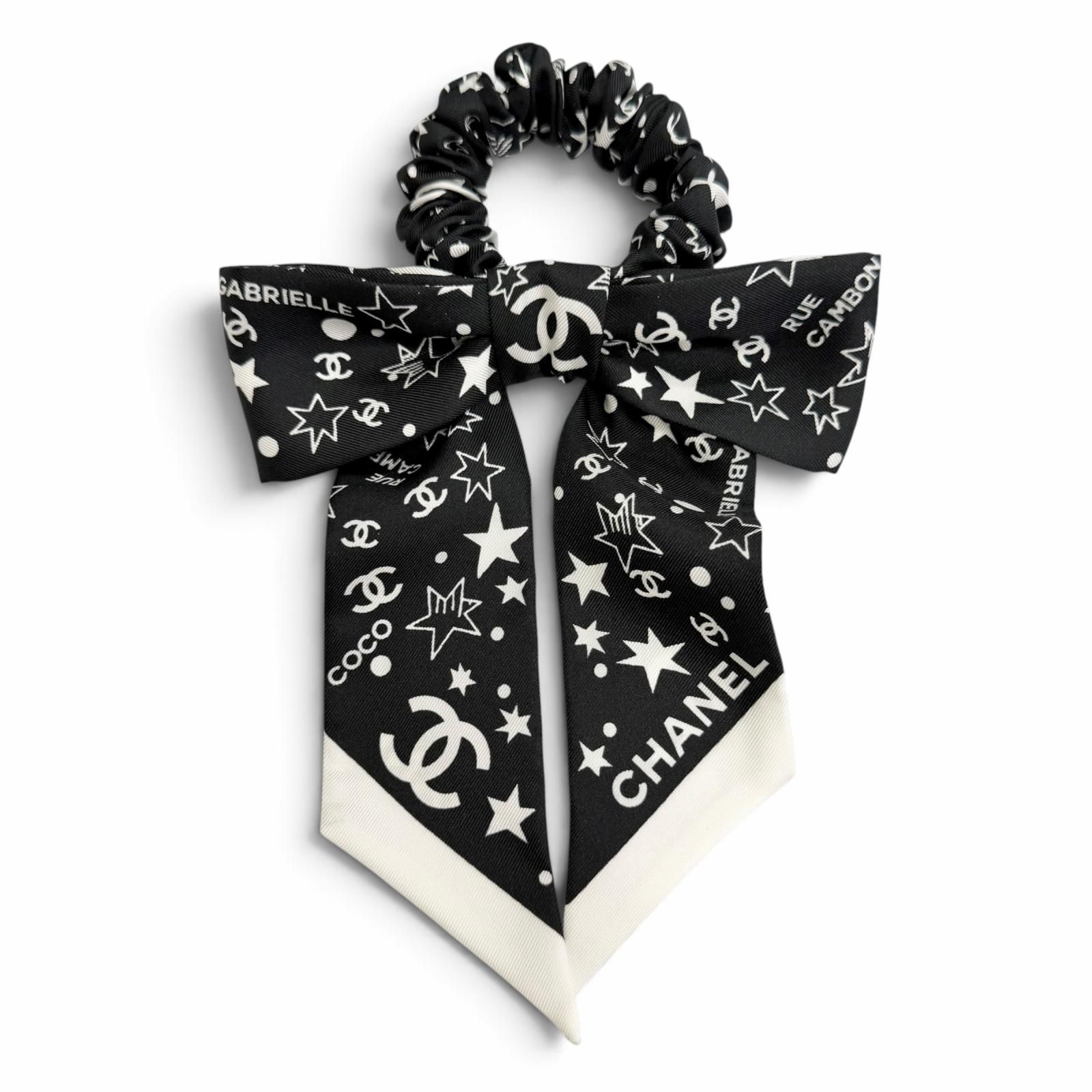 極美品△CHANEL シャネル AAA746 シルク100％ ココマーク ロゴ スター