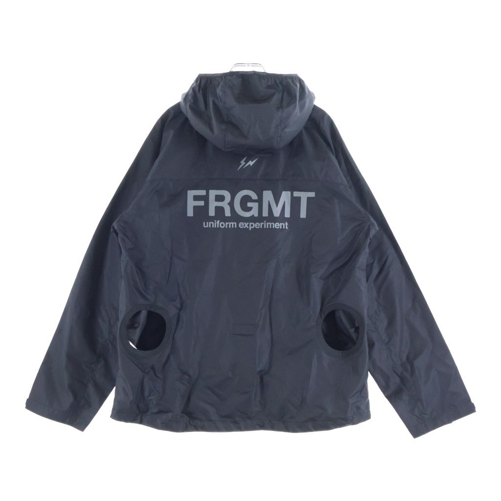 UNIFORM EXPERIMENT (ユニフォームエクスペリメント) 20SS BURTLE AIR CRAFT BLOUSON ロゴプリント バートル エアークラフト ナイロン ジップアップ ブルゾン ブラック UE-200108