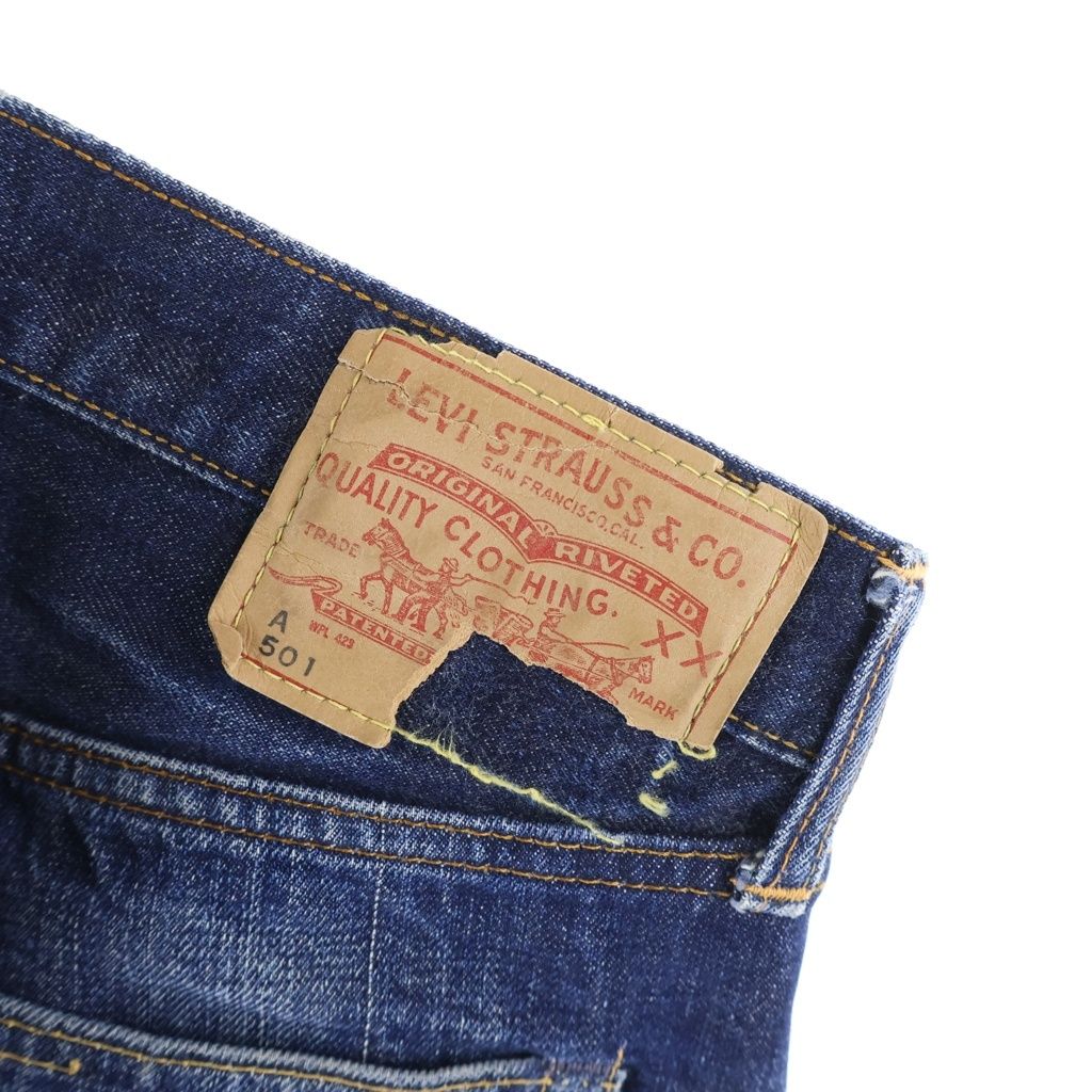 Levi's (リーバイス) 60s 501 BIGE後期 タイプA ボタン裏4 不均等V