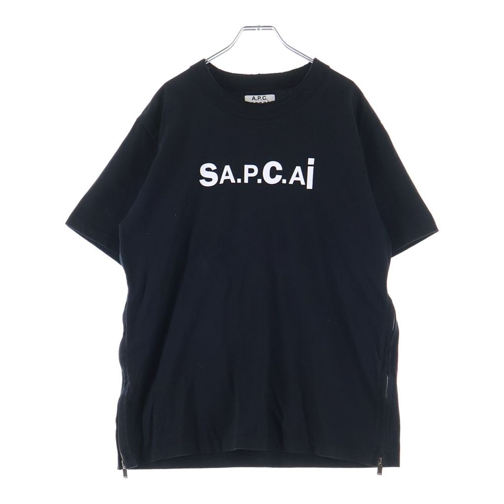 Sacai (サカイ) 21SS ×A.P.C. SIDE ZIP LOGO TEE アーペーセー サイド