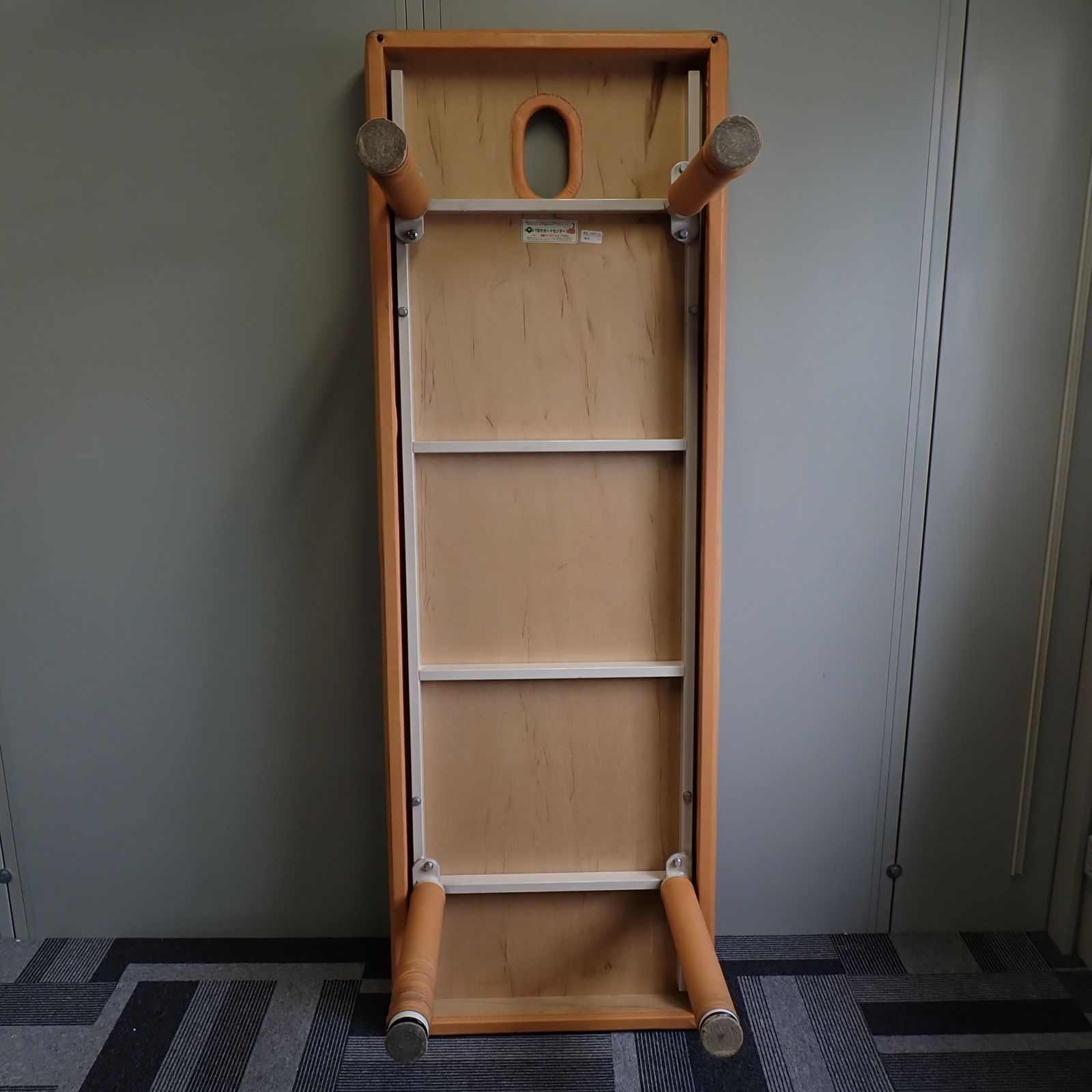 マッサージベッド 約180×61×高さ56cm オレンジ 施術台 エステベッド