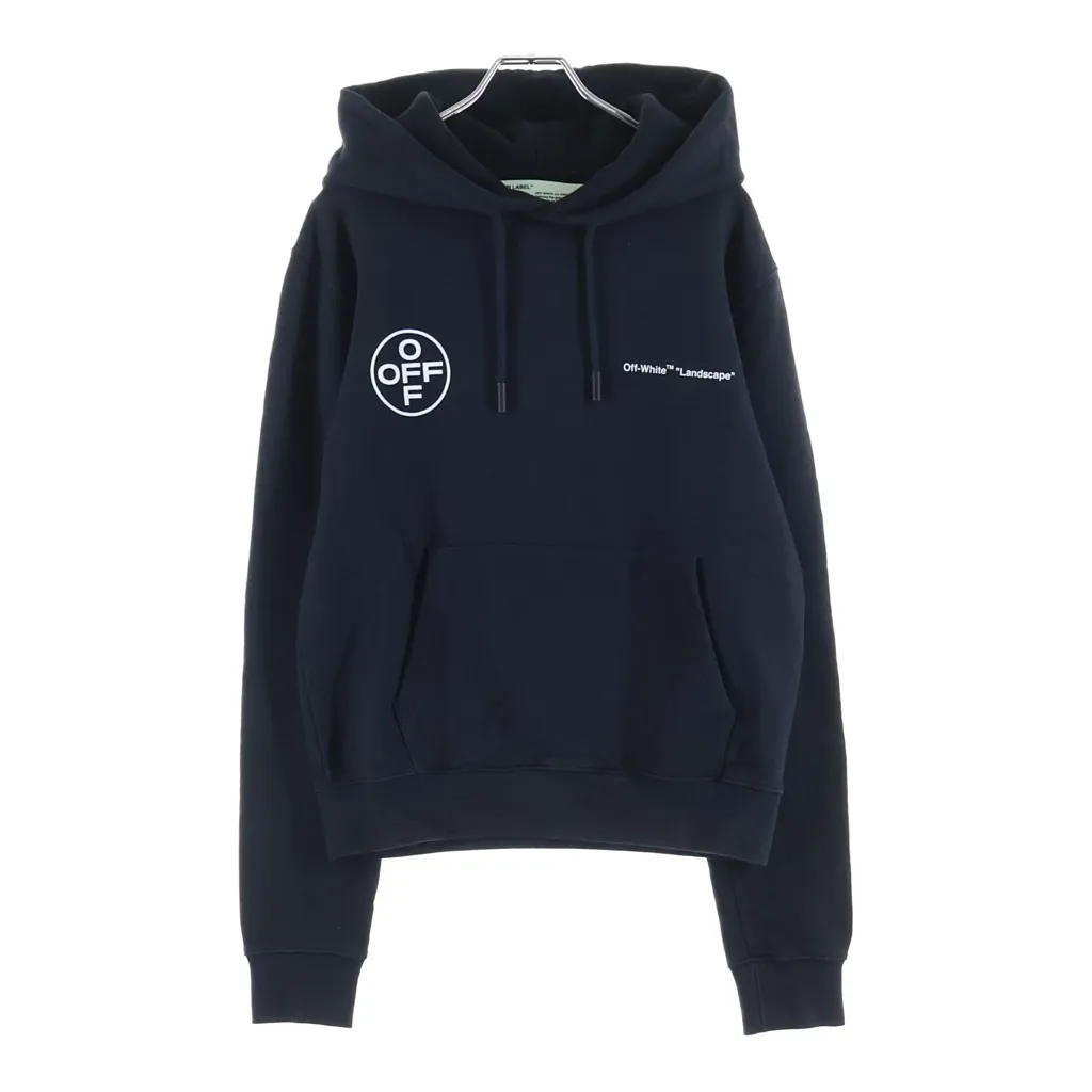 Off-White LANDSCAPE パーカー ブラック OFF-WHITE (オフホワイト) LANDSCAPE ランドスケープ アロー パーカー