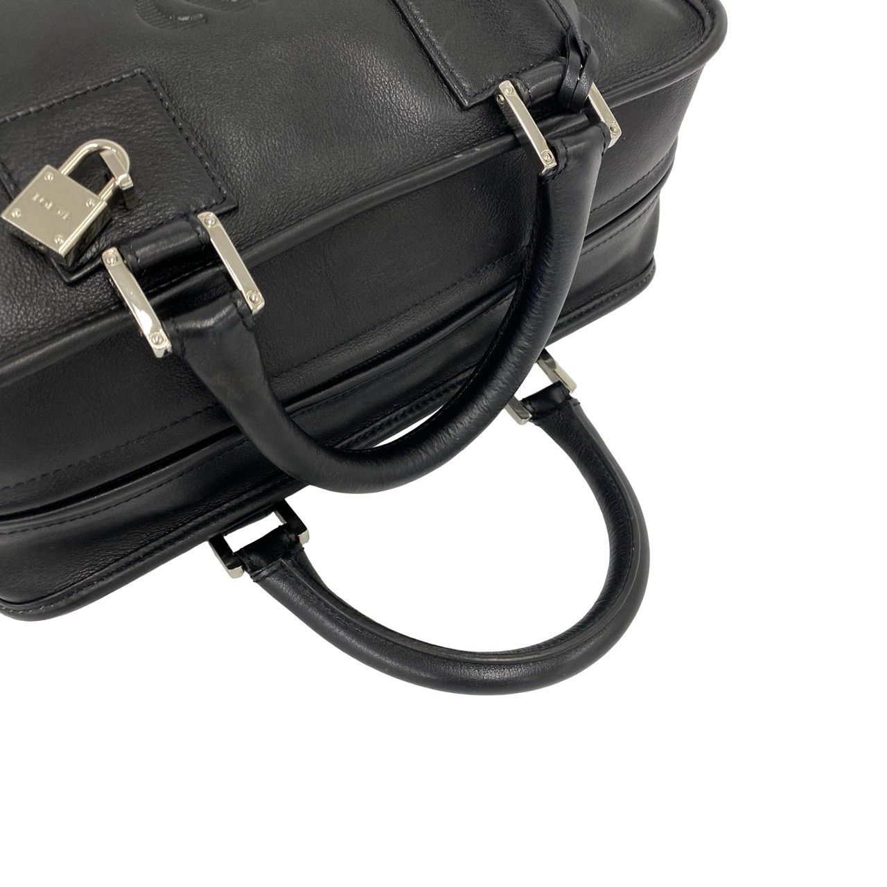 極 美品 希少品 鍵付き LOEWE ロエベ アマソナ 28 アナグラム ロゴ