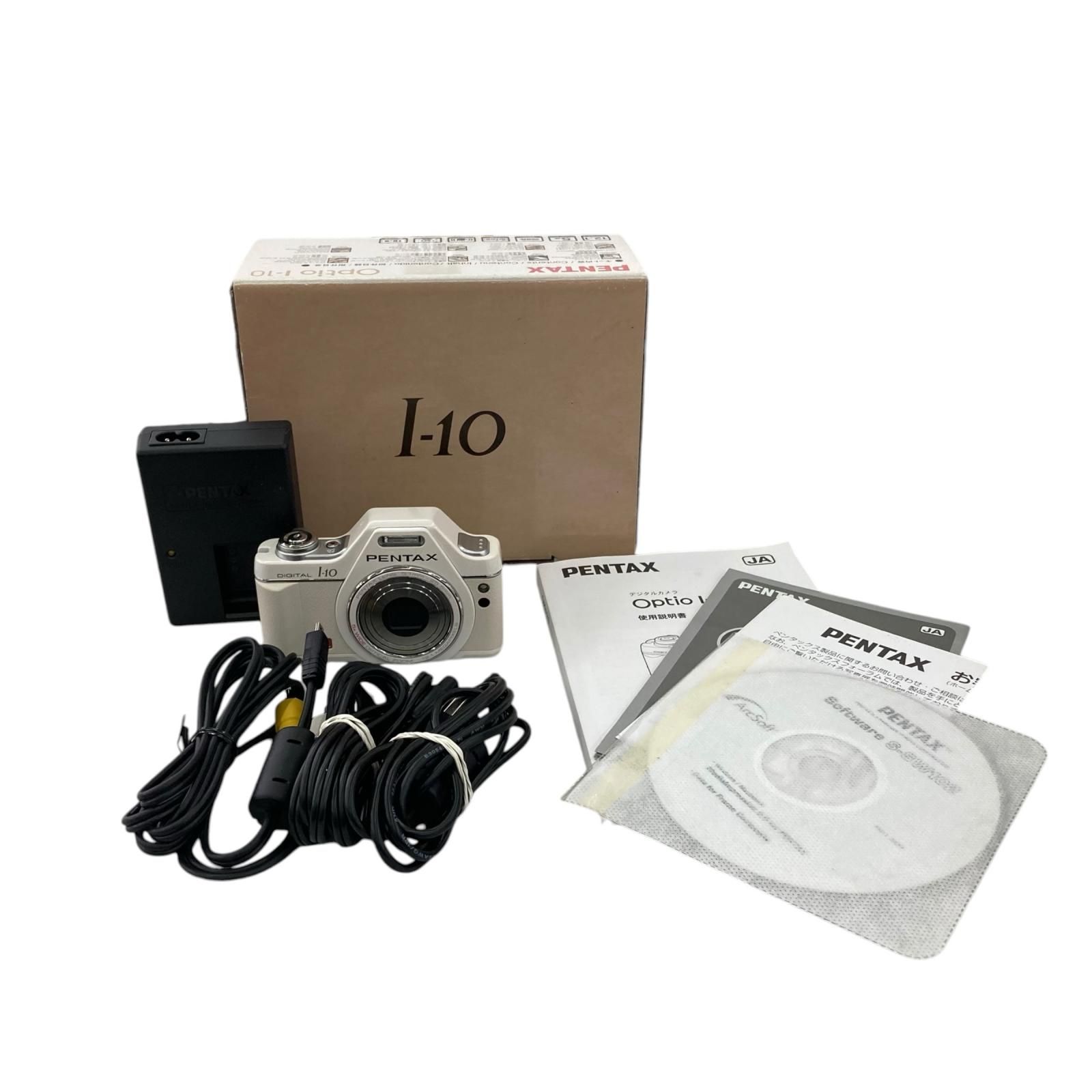 PENTAX Optio I-10 白 レトロ　コンデジ 186000 現状品 PENTAX ペンタックス Optio I‐10 パールホワイト - メルカリ