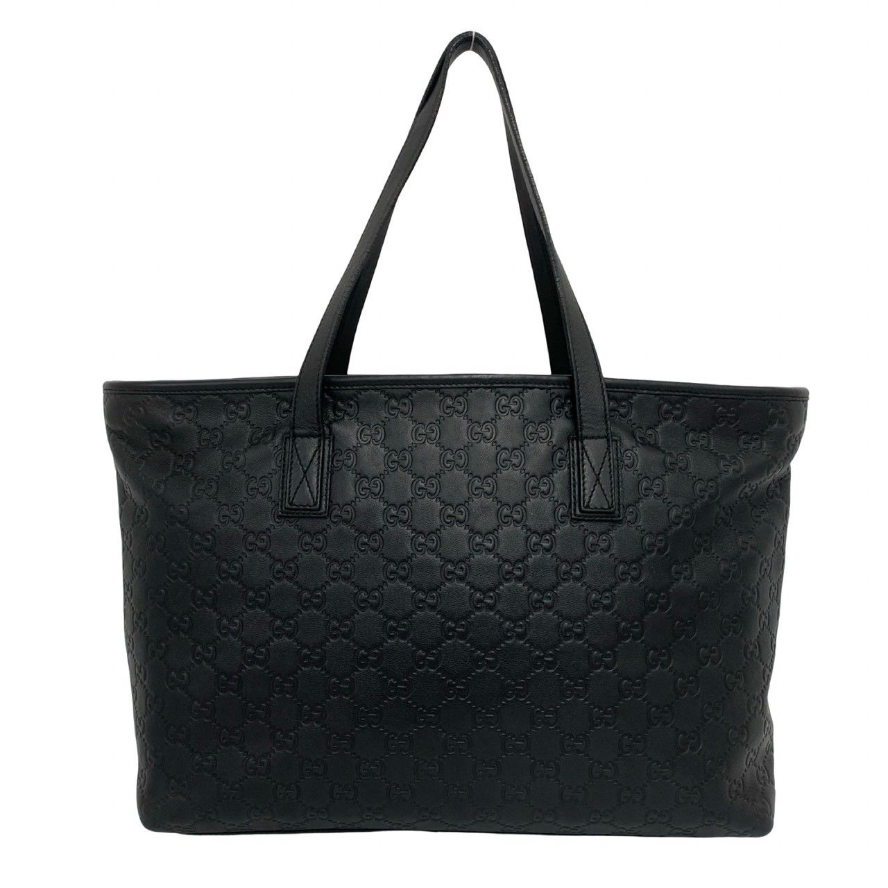 極 美品 GUCCI グッチ グッチシマ レザー 本革 トートバッグ セミ