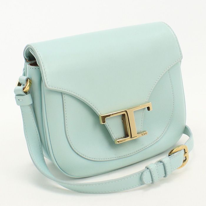 TOD’S トッズ Tタイムレス ショルダーバッグ レザー【中古】 レディース