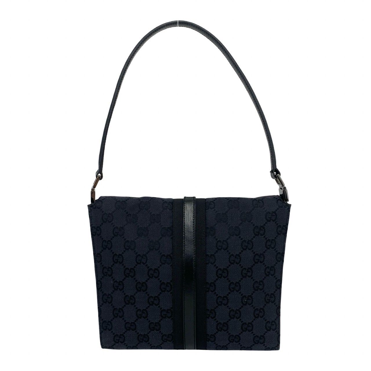 極 美品 袋付き GUCCI グッチ ジャッキー 金具 GG 柄 キャンバス 