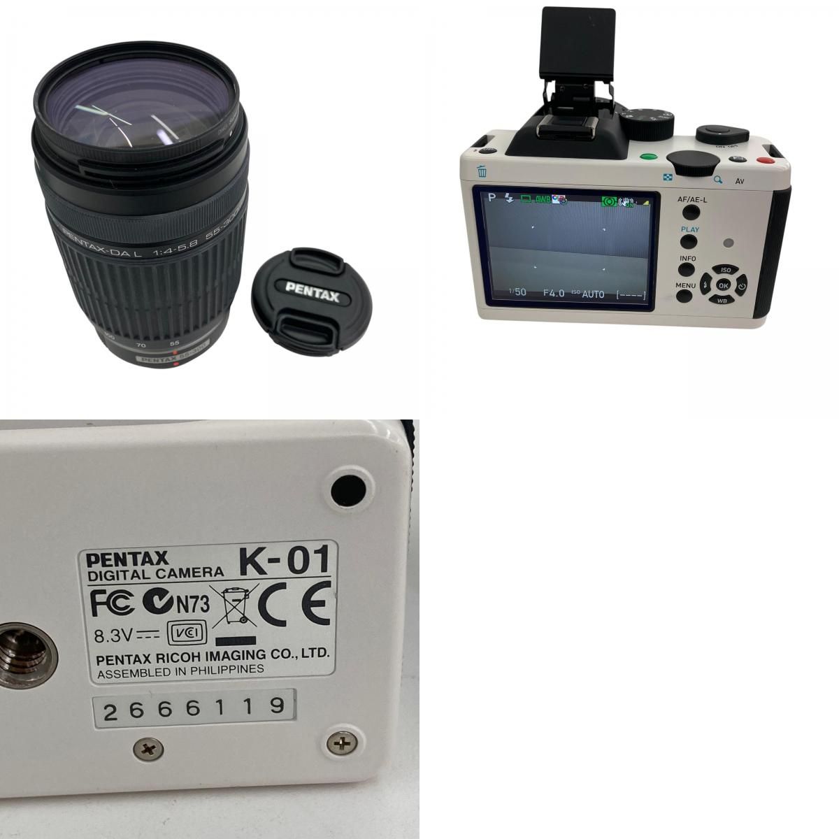 186000 動作確認済み PENTAX ペンタックス ミラーレス一眼カメラ K-01