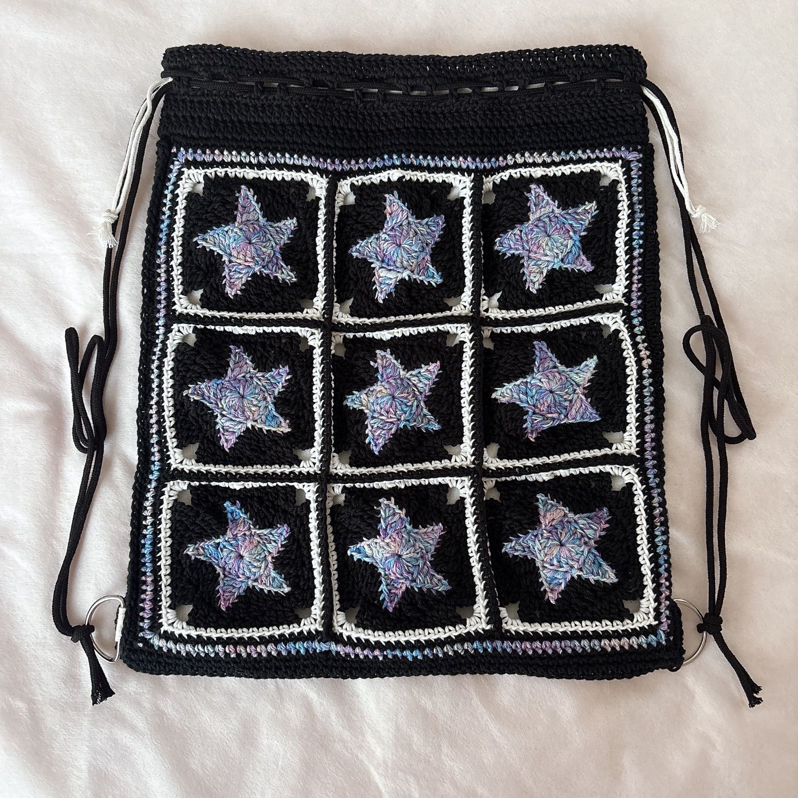 ハンドメイド・完成品】ウィッシュコア ナップサック リュック バッグ