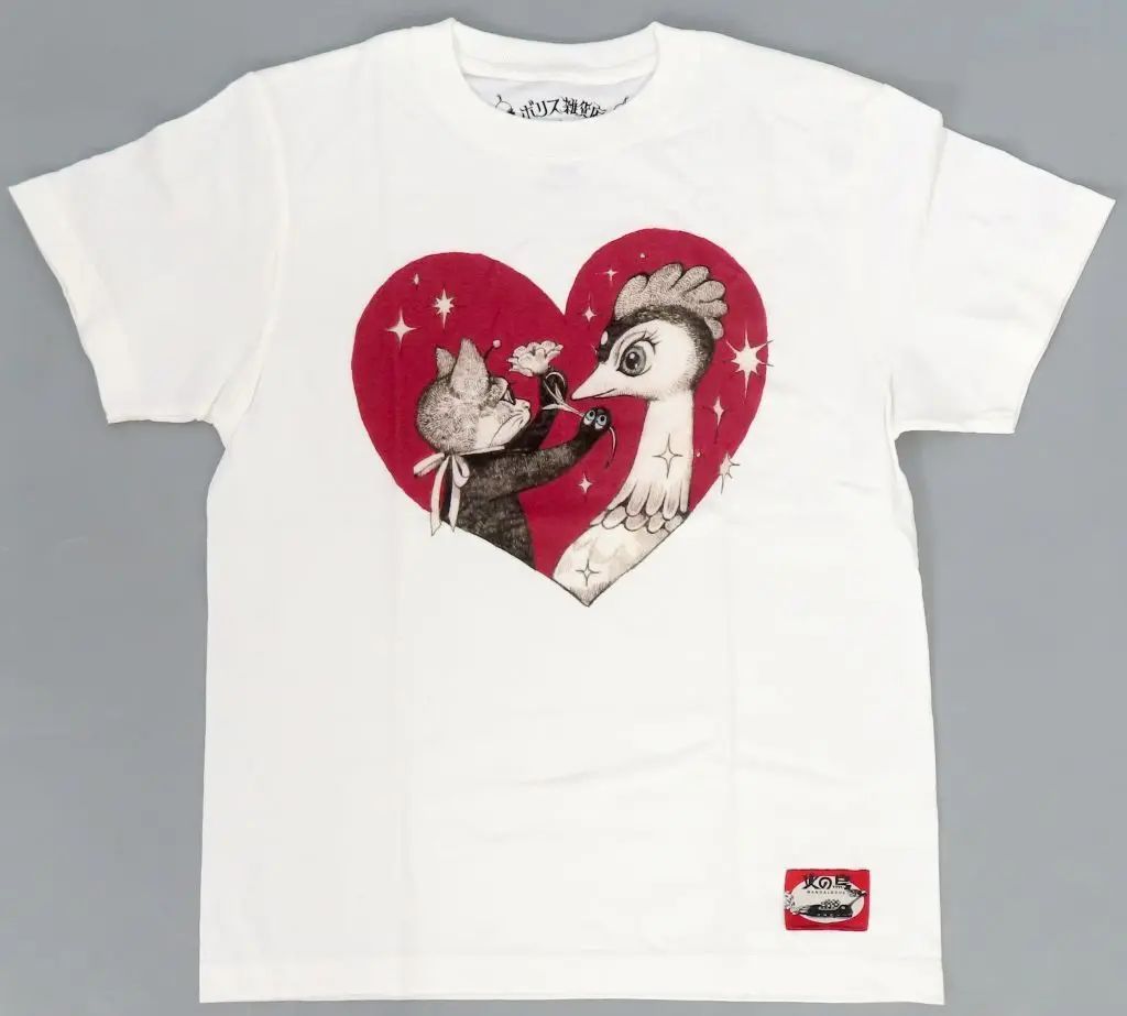 ヒグチユウコさん　火の鳥Tシャツ 中古】Tシャツ LOVE火の鳥 Tシャツ バニラホワイト Sサイズ