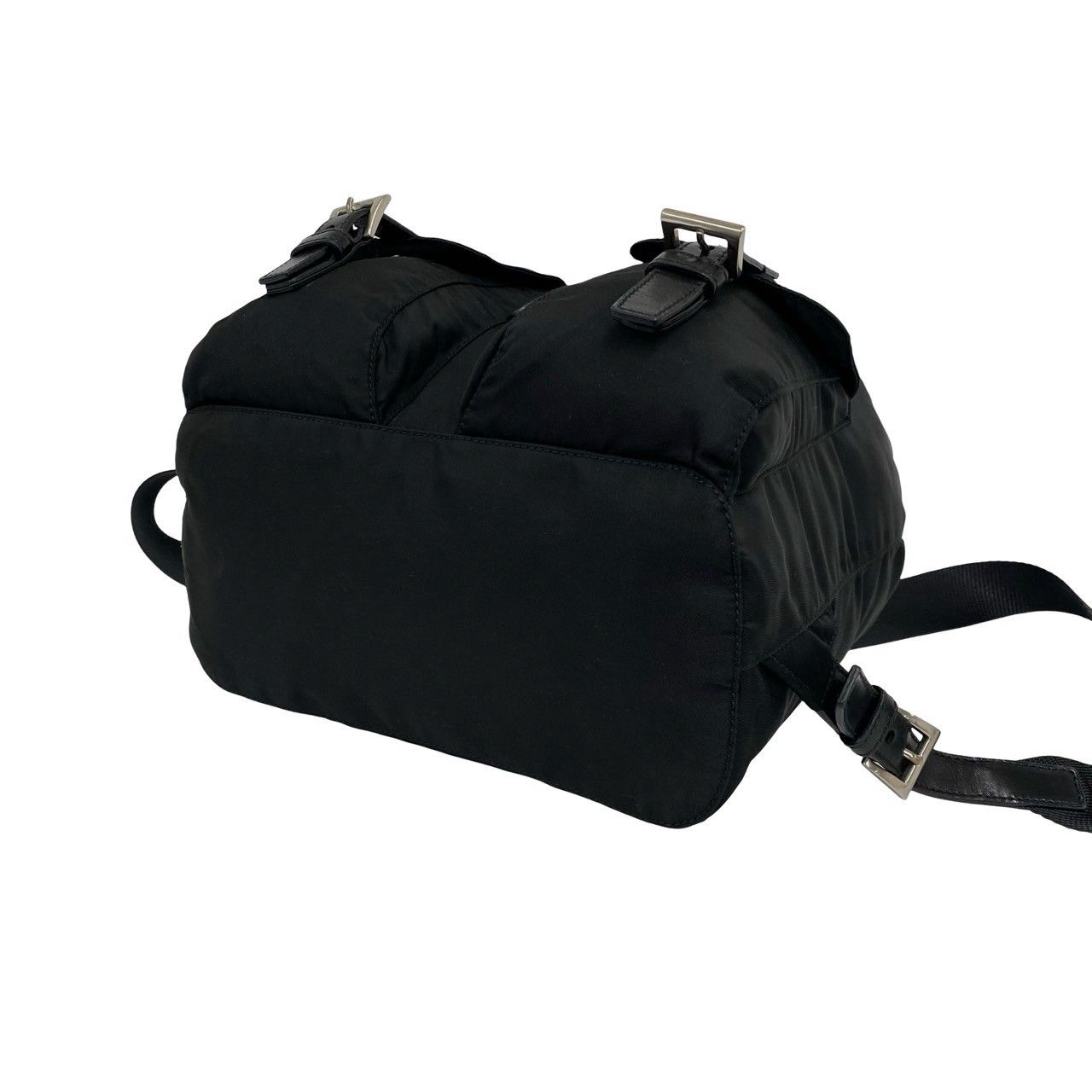 極 美品 PRADA プラダ 三角ロゴ 金具 テスート ポコノ ナイロン レザー